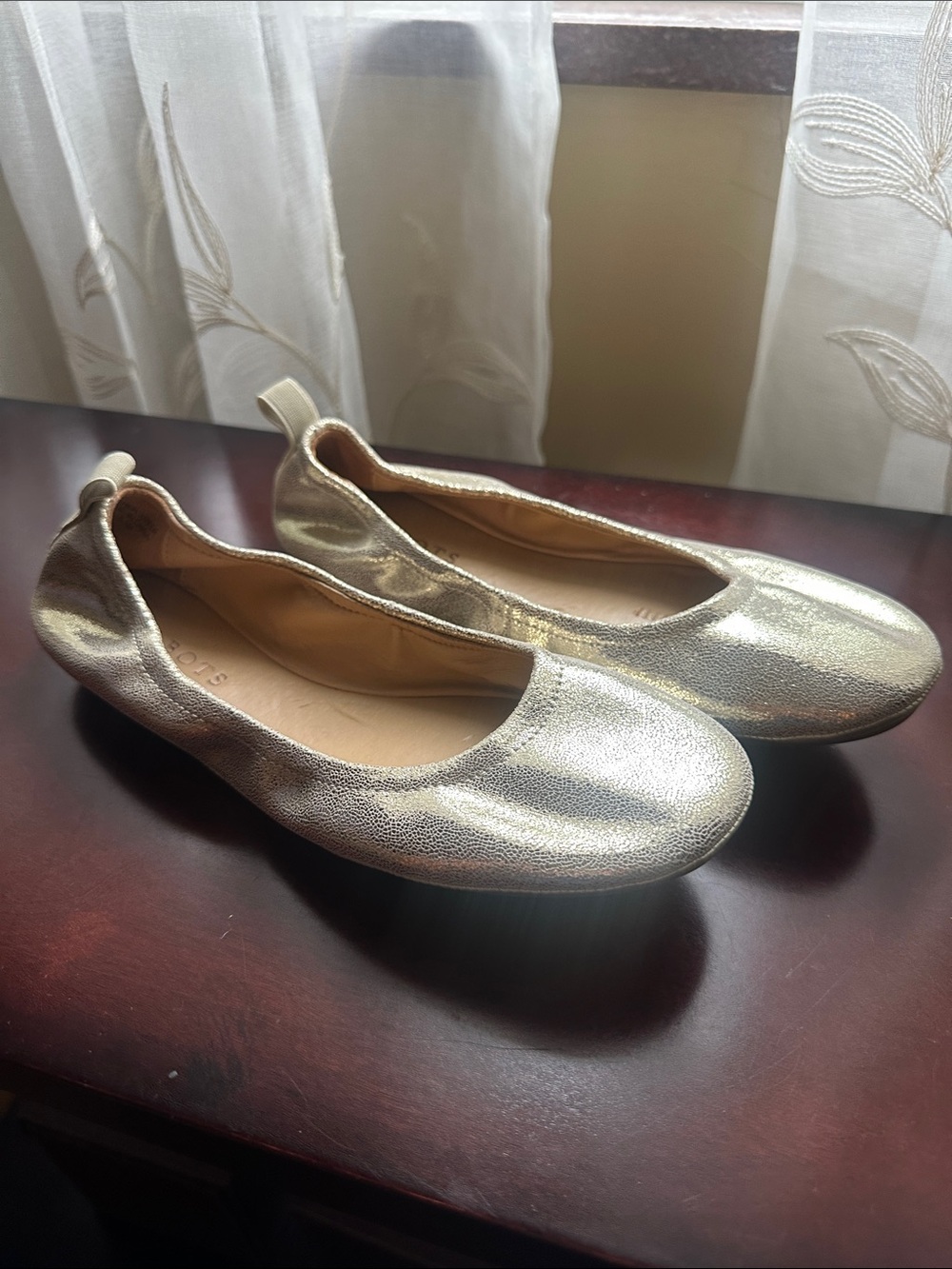 Talbots Gold Ballet Flats Women’s Slip-On